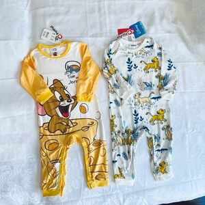 Disney Tom and Jerry, Lion King Boy/Girl Cute Pattern Print Jumpsuits bundle